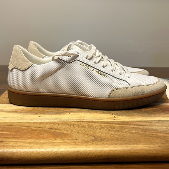 Saint Laurent SL/10 Low Top Leather Sneakers - Picture 1 of 5